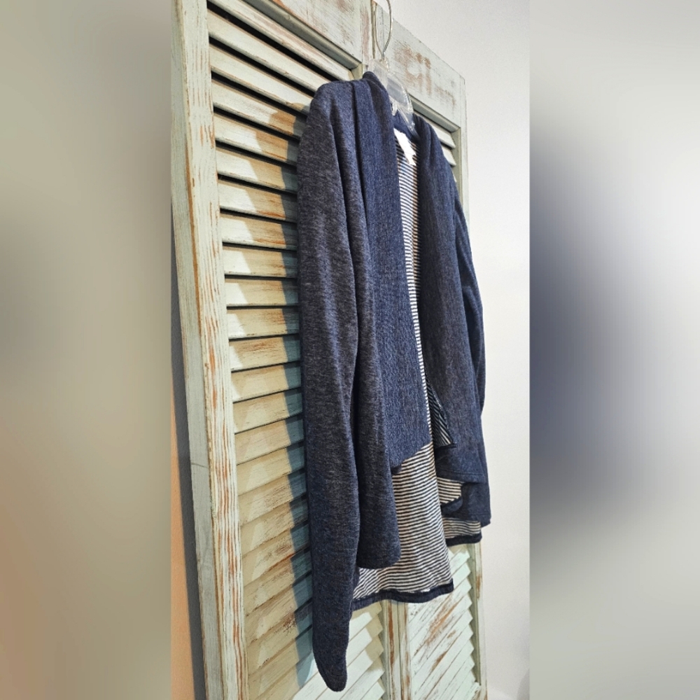 Sunday Open Front Waterfall Cardigan Size Small H… - image 3